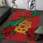 Personalised Morocco Area Rug Coat Of Arms - Islamic Mix African Patterns