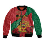 Personalised Morocco Bomber Jacket Coat Of Arms - Islamic Mix African Patterns