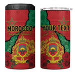 Personalised Morocco 4 in 1 Can Cooler Tumbler Coat Of Arms - Islamic Mix African Patterns