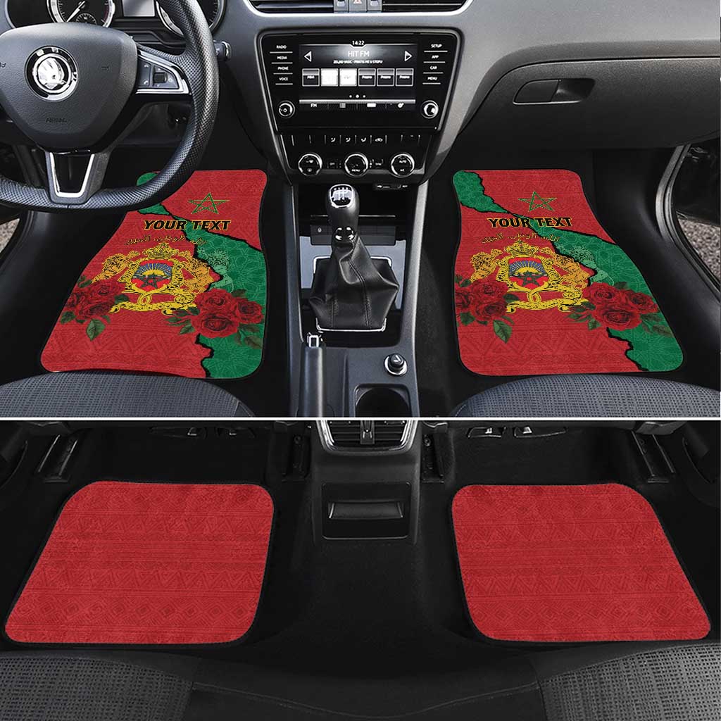 Personalised Morocco Car Mats Coat Of Arms - Islamic Mix African Patterns