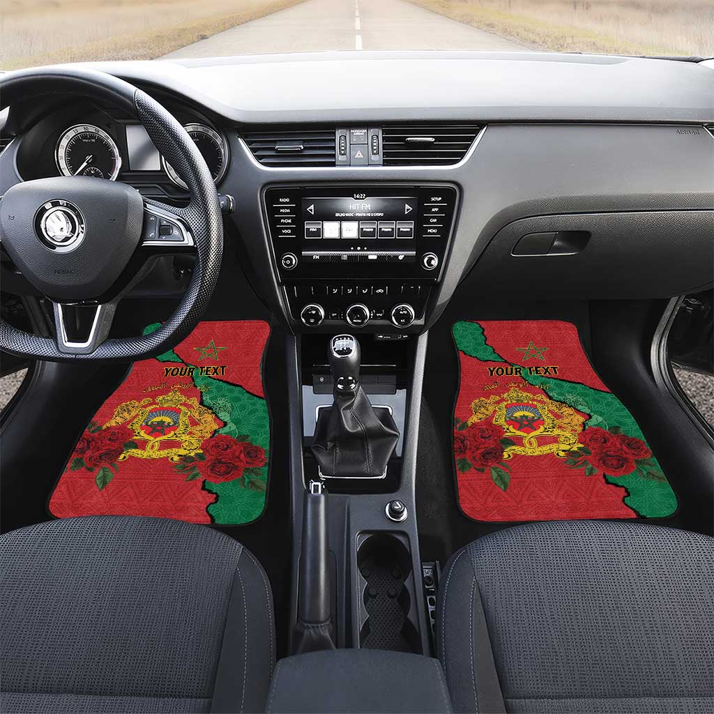 Personalised Morocco Car Mats Coat Of Arms - Islamic Mix African Patterns