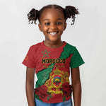 Personalised Morocco Kid T shirt Coat Of Arms - Islamic Mix African Patterns