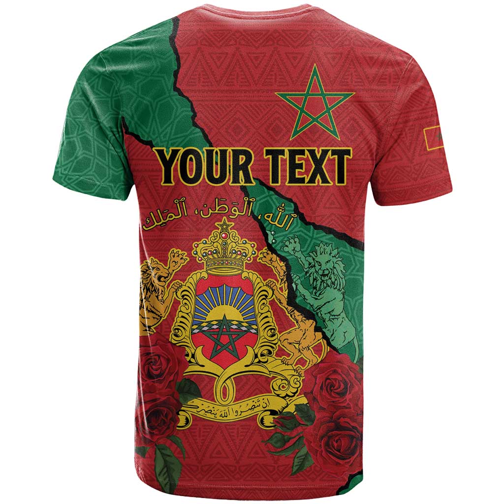 Personalised Morocco T shirt Coat Of Arms - Islamic Mix African Patterns