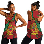 Personalised Morocco Women Racerback Tank Coat Of Arms - Islamic Mix African Patterns