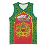 Personalized Morocco Fete du Trone Basketball Jersey King Lion - African Pride
