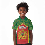 Personalized Morocco Fete du Trone Kid Polo Shirt King Lion
