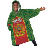 Personalized Morocco Fete du Trone Kid Wearable Blanket Hoodie King Lion
