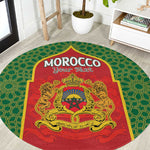 Personalized Morocco Fete du Trone Round Carpet King Lion