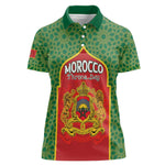 Personalized Morocco Fete du Trone Women Polo Shirt King Lion