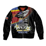 Personalized Eswatini Somhlolo Day Bomber Jacket Coat Of Arms With Map - African Pride