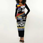 Personalized Eswatini Somhlolo Day Long Sleeve Bodycon Dress Coat Of Arms With Map - African Pride