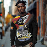 Personalized Eswatini Somhlolo Day Long Sleeve Shirt Coat Of Arms With Map - African Pride