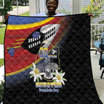 Eswatini Somhlolo Day Quilt Coat Of Arms With Map - African Pride