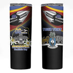 Personalized Eswatini Somhlolo Day Skinny Tumbler Coat Of Arms With Map - African Pride