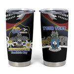 Personalized Eswatini Somhlolo Day Tumbler Cup Coat Of Arms With Map - African Pride