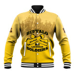 Personalized Buffalo Soldier Baseball Jacket African American Heroes - Yellow - African Pride