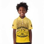 Personalized Buffalo Soldier Kid Polo Shirt African American Heroes - Yellow - African Pride