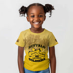 Personalized Buffalo Soldier Kid T shirt African American Heroes - Yellow - African Pride
