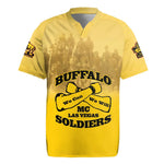 Personalized Buffalo Soldier Rugby Jersey African American Heroes - Yellow - African Pride