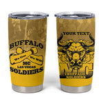 Personalized Buffalo Soldier Tumbler Cup African American Heroes - Yellow - African Pride
