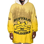Personalized Buffalo Soldier Wearable Blanket Hoodie African American Heroes - Yellow - African Pride