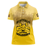 Personalized Buffalo Soldier Women Polo Shirt African American Heroes - Yellow - African Pride