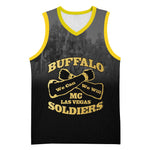 Personalized Buffalo Soldier Basketball Jersey African American Heroes - Black - African Pride