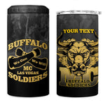 Personalized Buffalo Soldier 4 in 1 Can Cooler Tumbler African American Heroes - Black - African Pride