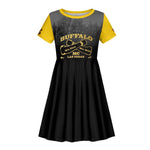 Personalized Buffalo Soldier Kid Short Sleeve Dress African American Heroes - Black - African Pride