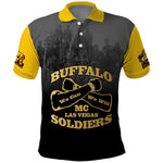 Personalized Buffalo Soldier Polo Shirt African American Heroes - Black - African Pride