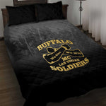 Buffalo Soldier Quilt Bed Set African American Heroes - Black - African Pride