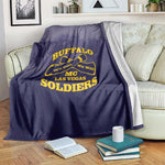 Buffalo Soldier Blanket African American Heroes - Navy Blue - African Pride