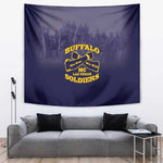 Buffalo Soldier Tapestry African American Heroes - Navy Blue - African Pride