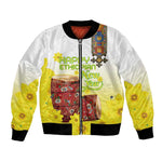 Melkam Enkutatash Ethiopian Bomber Jacket Kebero Drum With Adey Abeba Flower - African Pride