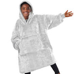 Nigeria Yoruba Osun-Osogbo Festival Kid Wearable Blanket Hoodie White Lily Lei - African Pride