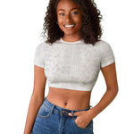Nigeria Yoruba Osun-Osogbo Festival Raglan Cropped T shirt White Lily Lei - African Pride