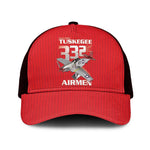 Tuskegee Red Tails Airmen Baseball Net Cap 332nd Fighter Group - Red - African Pride