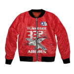 Tuskegee Red Tails Airmen Bomber Jacket 332nd Fighter Group - Red - African Pride