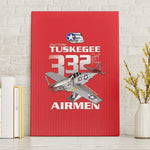 Tuskegee Red Tails Airmen Canvas Wall Art 332nd Fighter Group - Red - African Pride