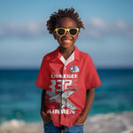 Tuskegee Red Tails Airmen Kid Hawaiian Shirt 332nd Fighter Group - Red - African Pride