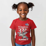 Tuskegee Red Tails Airmen Kid T shirt 332nd Fighter Group - Red - African Pride