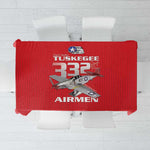 Tuskegee Red Tails Airmen Tablecloth 332nd Fighter Group - Red - African Pride