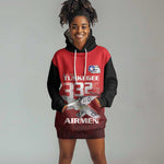 Tuskegee Red Tails Airmen Hoodie Dress 332nd Fighter Group - Black Red - African Pride