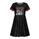 Harlem Hellfighters Kid Short Sleeve Dress Harlem Rattlers - Don't Tread on Me - African Pride
