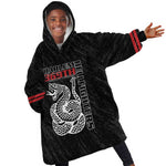 Harlem Hellfighters Kid Wearable Blanket Hoodie Harlem Rattlers - Don't Tread on Me - African Pride
