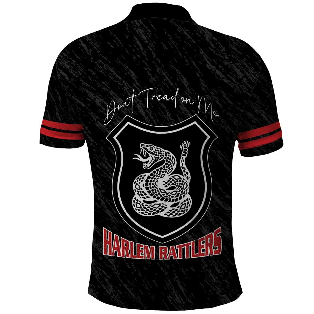 Harlem Hellfighters Polo Shirt Harlem Rattlers - Don't Tread on Me - African Pride
