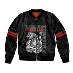 Harlem Hellfighters Sleeve Zip Bomber Jacket Harlem Rattlers - Don't Tread on Me - African Pride
