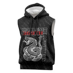 Harlem Hellfighters Sleeveless Hoodie Harlem Rattlers - Don't Tread on Me - African Pride