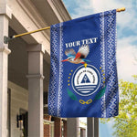 Personalised Cape Verde Garden Flag Grey Headed Kingfisher - Coat Of Arms