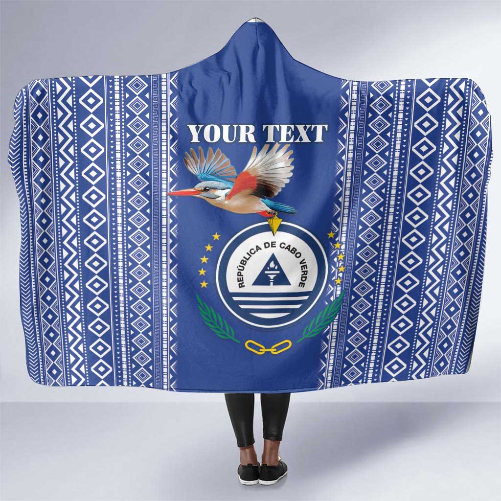 Personalised Cape Verde Hooded Blanket Grey Headed Kingfisher - Coat Of Arms